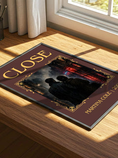 Close Classic Book Art Print by Martina Cole – print on a sunlit desk