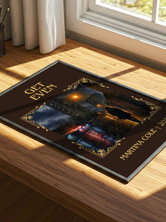Get Even Classic Book Art Print by Martina Cole – print on a sunlit desk