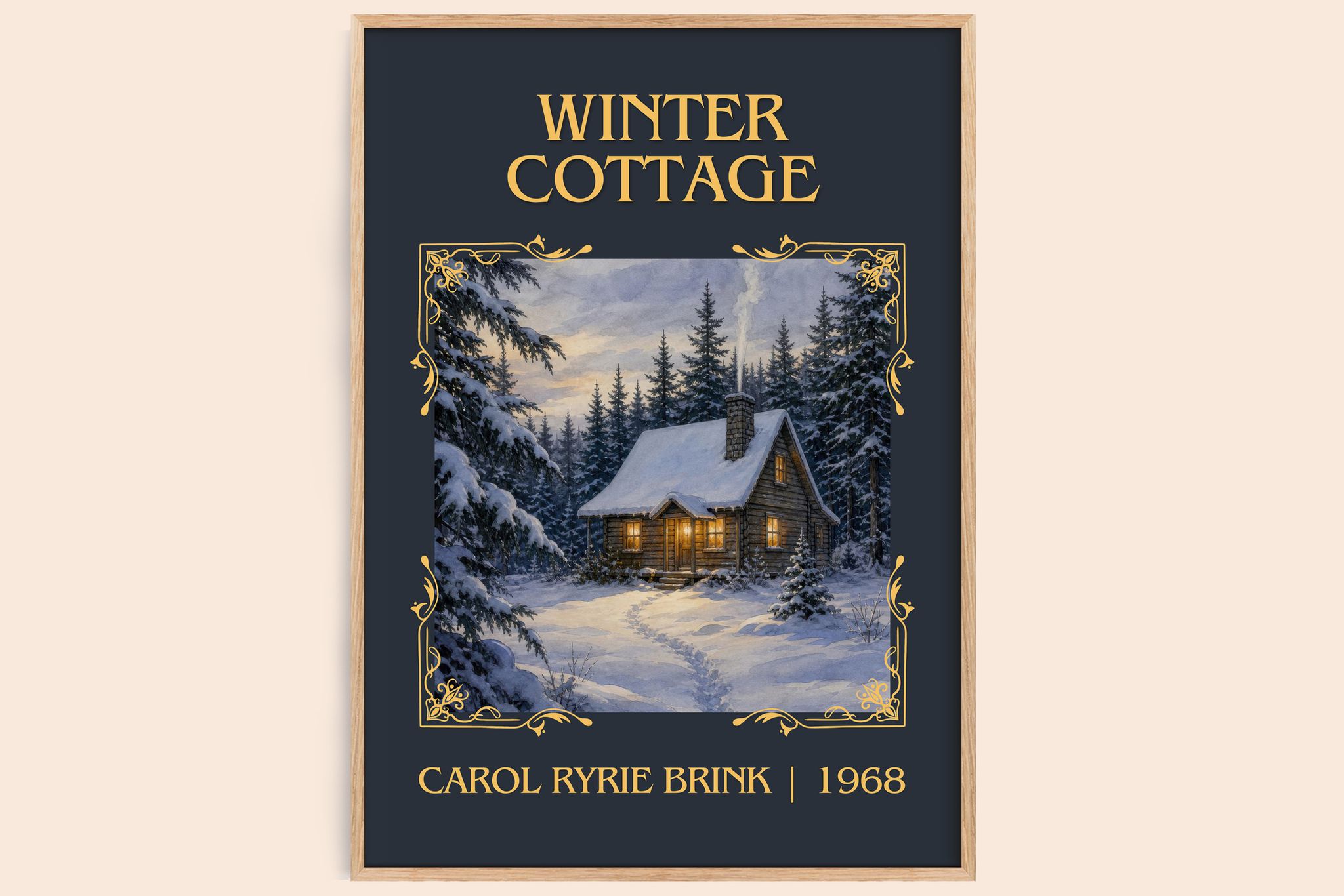 Winter Cottage Classic Book Art Print by Carol Ryrie Brink