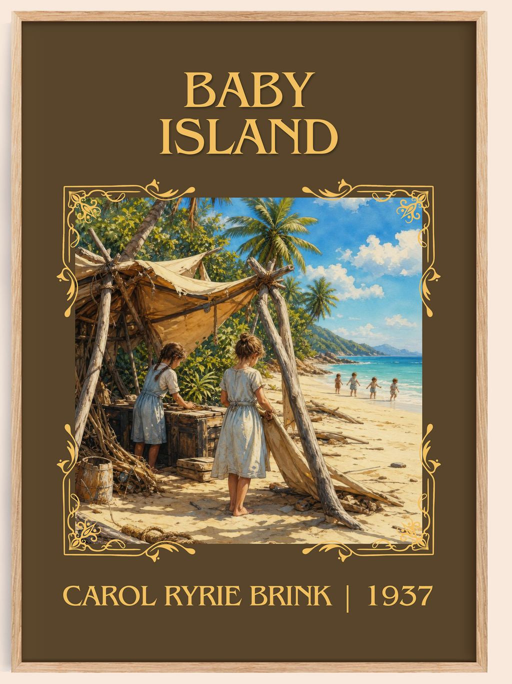 Baby Island Classic Book Art Print by Carol Ryrie Brink – book poster