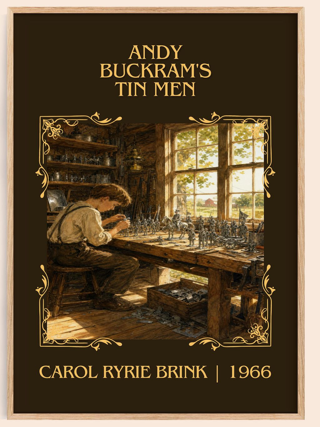 Andy Buckram's Tin Men Classic Book Art Print by Carol Ryrie Brink – book poster