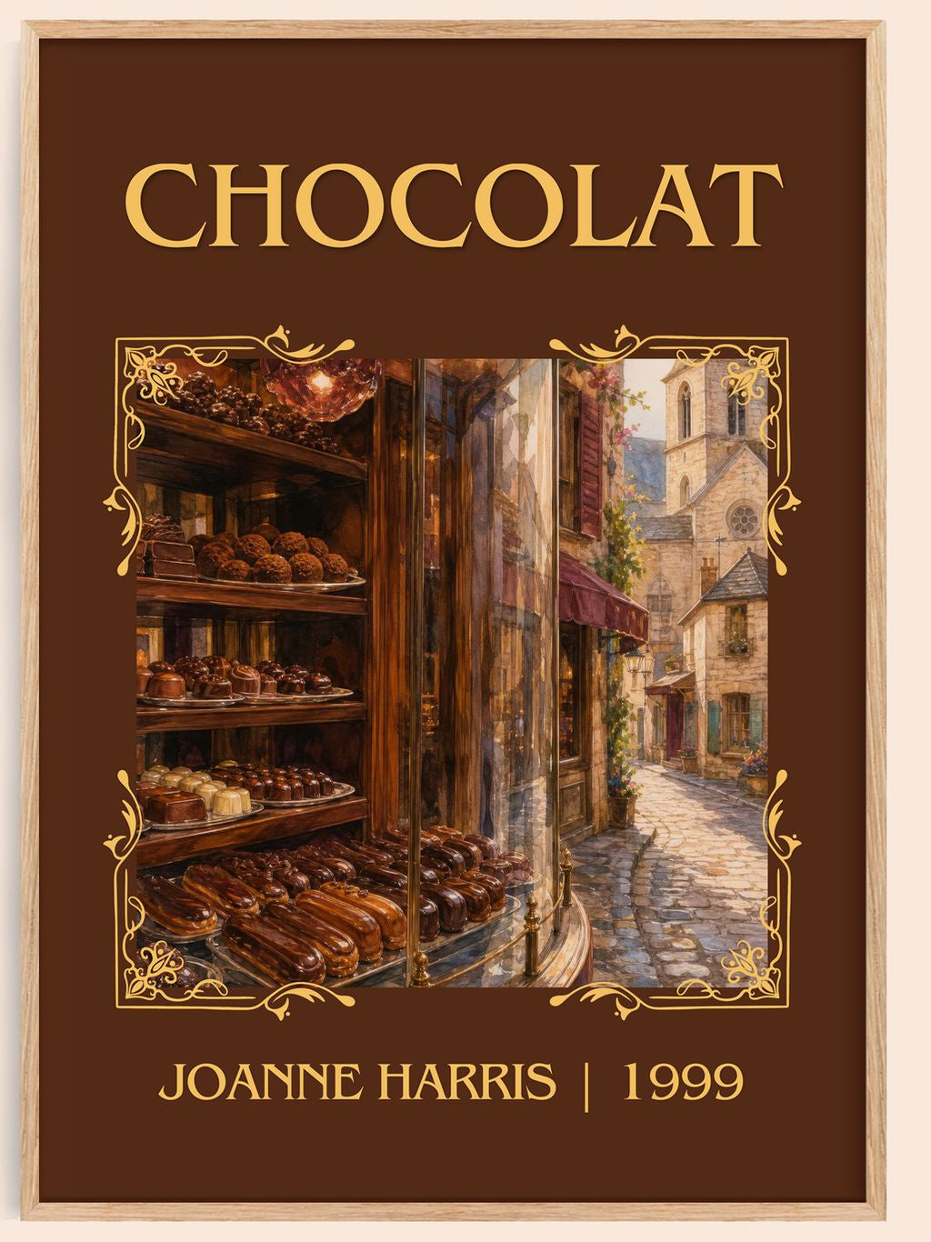 Chocolat Classic Book Art Print by Joanne Harris – book poster