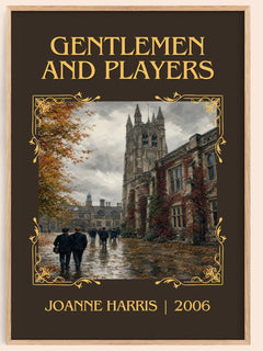 Gentlemen and players Classic Book Art Print by Joanne Harris – book poster