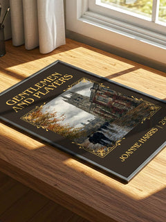 Gentlemen and players Classic Book Art Print by Joanne Harris – print on a sunlit desk