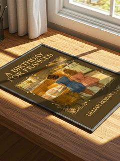 A birthday for Frances Classic Book Art Print by Lillian Hoban – print on a sunlit desk