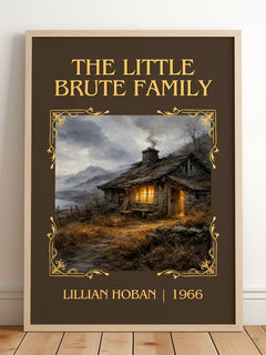 The little Brute family Classic Book Art Print by Lillian Hoban – framed print leaning on a wooden floor