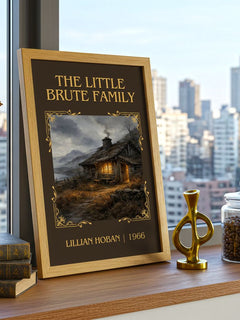 The little Brute family Classic Book Art Print by Lillian Hoban – framed print on a city-view windowsill