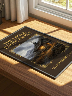 The little Brute family Classic Book Art Print by Lillian Hoban – print on a sunlit desk
