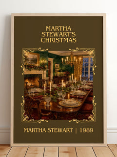 Martha Stewart's Christmas Classic Book Art Print by Martha Stewart – framed print leaning on a wooden floor