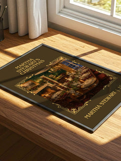 Martha Stewart's Christmas Classic Book Art Print by Martha Stewart – print on a sunlit desk