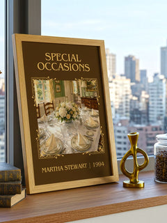 Special occasions Classic Book Art Print by Martha Stewart – framed print on a city-view windowsill