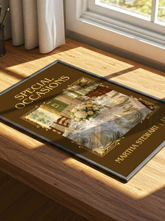 Special occasions Classic Book Art Print by Martha Stewart – print on a sunlit desk