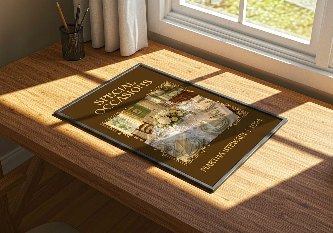 Special occasions Classic Book Art Print by Martha Stewart – print on a sunlit desk