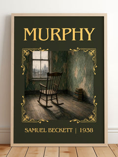 Murphy Classic Book Art Print by Samuel Beckett – framed print leaning on a wooden floor