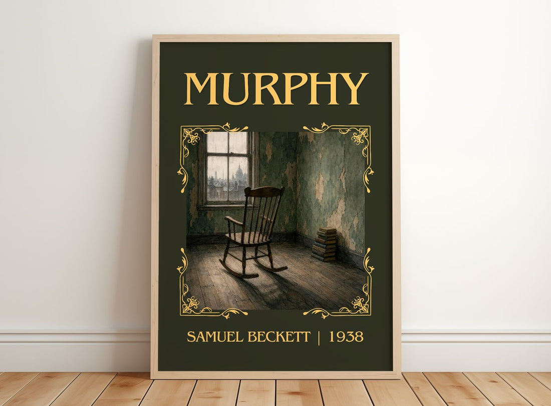 Murphy Classic Book Art Print by Samuel Beckett – framed print leaning on a wooden floor