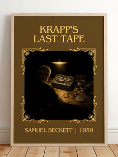 Krapp's last tape Classic Book Art Print by Samuel Beckett – framed print leaning on a wooden floor
