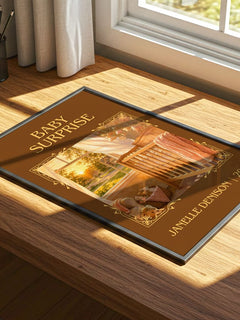 Baby Surprise Classic Book Art Print by Janelle Denison – print on a sunlit desk