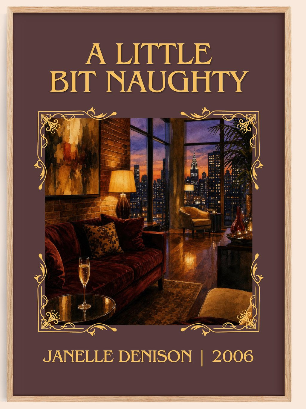 A Little Bit Naughty Classic Book Art Print by Janelle Denison – book poster