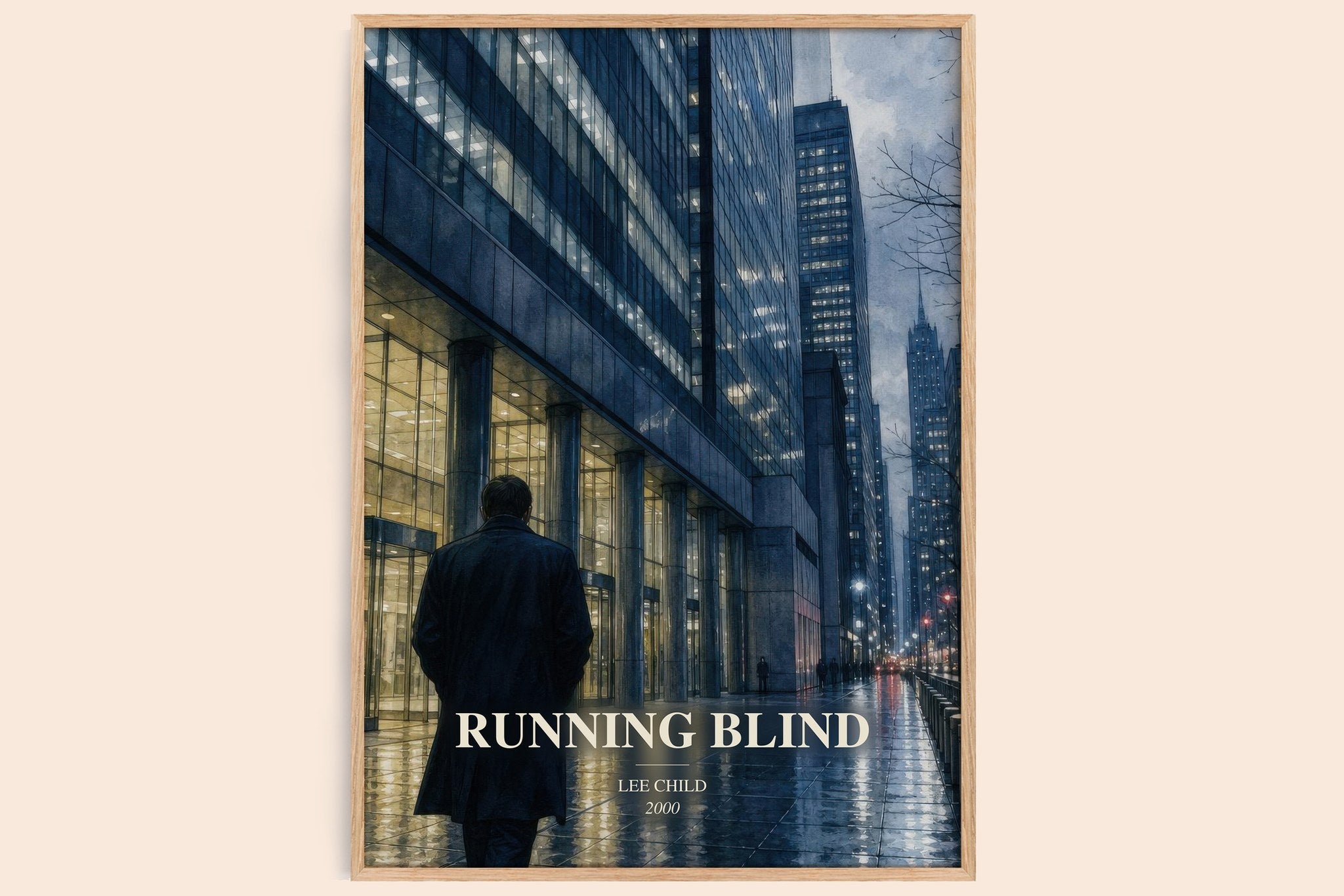 Running Blind Book Watercolour Illustration by Lee Child