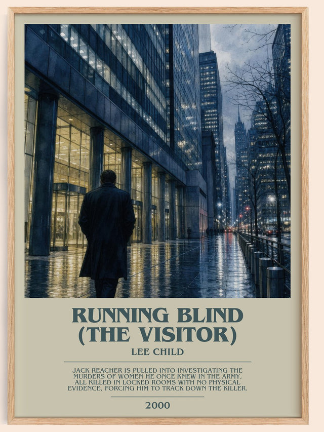 Running Blind (The Visitor) Bookish Wall Art by Lee Child