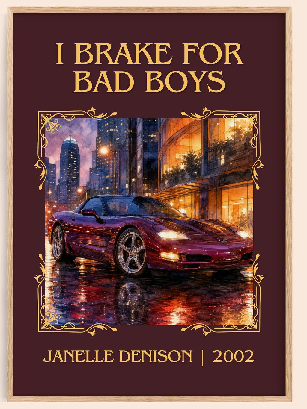 I brake for bad boys Classic Book Art Print by Janelle Denison – book poster