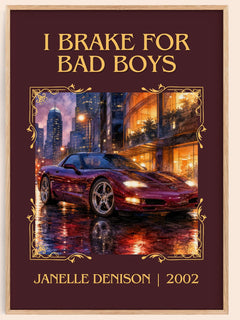 I brake for bad boys Classic Book Art Print by Janelle Denison – book poster