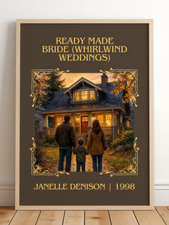 Ready Made Bride  (Whirlwind Weddings) Classic Book Art Print by Janelle Denison – framed print leaning on a wooden floor