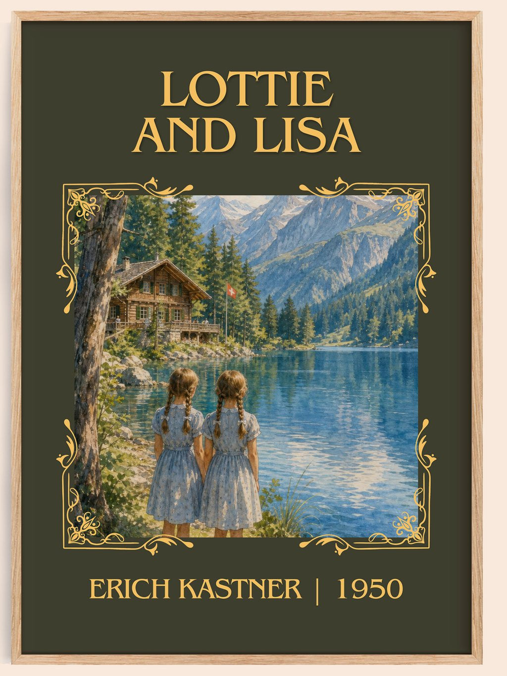 Lottie and Lisa Classic Book Art Print by Erich Kästner – book poster