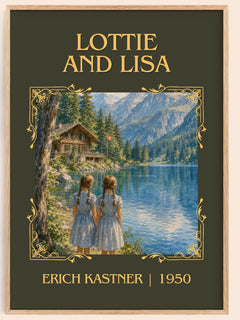 Lottie and Lisa Classic Book Art Print by Erich Kästner – book poster