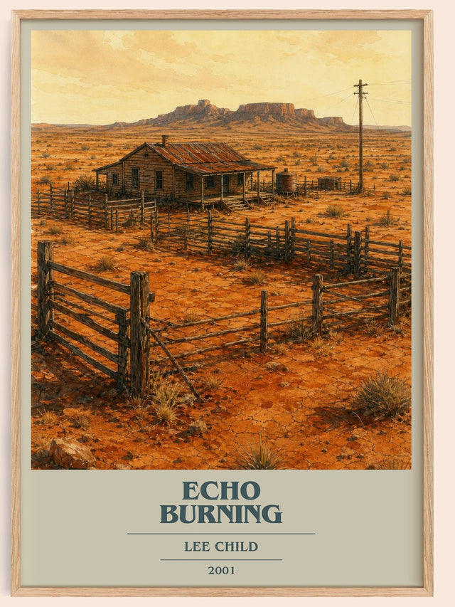 Echo Burning Book Cover Poster by Lee Child
