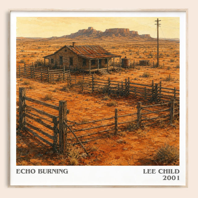 Echo Burning Literary Art Print by Lee Child