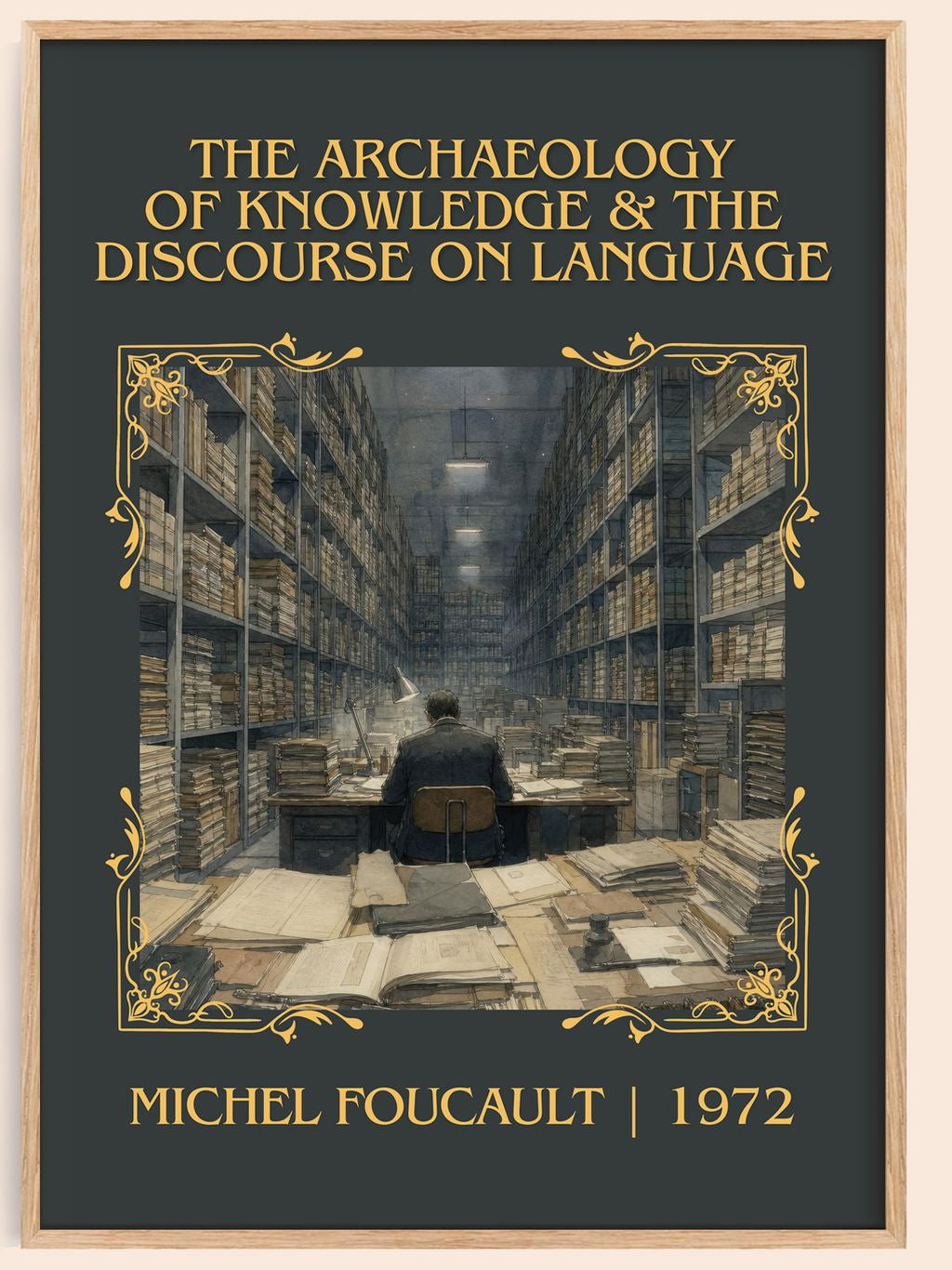 The archaeology of knowledge & The discourse on language Classic Book Art Print by Michel Foucault – book poster