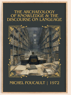 The archaeology of knowledge & The discourse on language Classic Book Art Print by Michel Foucault – book poster