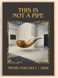 This Is Not a Pipe Classic Book Art Print by Michel Foucault – book poster