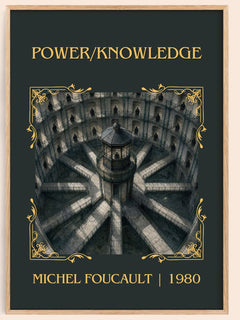 Power/knowledge Classic Book Art Print by Michel Foucault – book poster