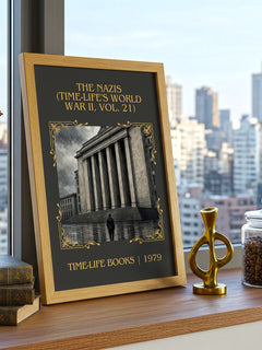 The Nazis (Time-Life's World War II, Vol. 21) Classic Book Art Print by Time-Life Books – framed print on a city-view windowsill