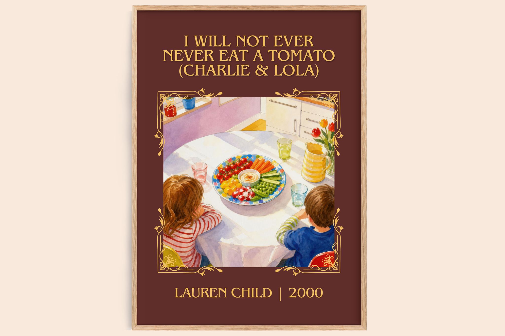 I Will Not Ever Never Eat a Tomato (Charlie & Lola) Classic Book Art Print by Lauren Child