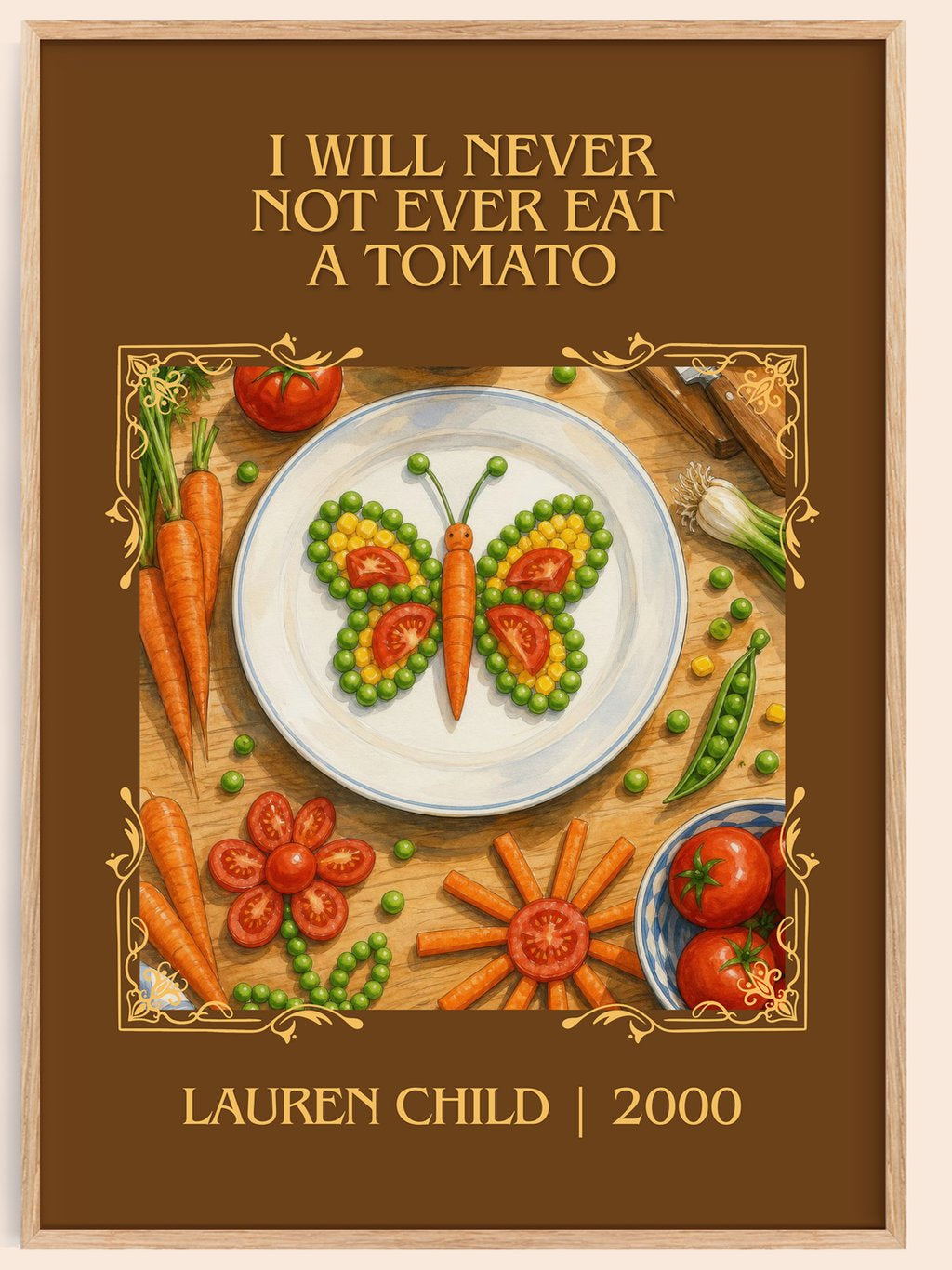 I will never not ever eat a tomato Classic Book Art Print by L. Child – book poster