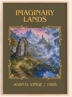 Imaginary Lands Classic Book Art Print by Joan D. Vinge – book poster