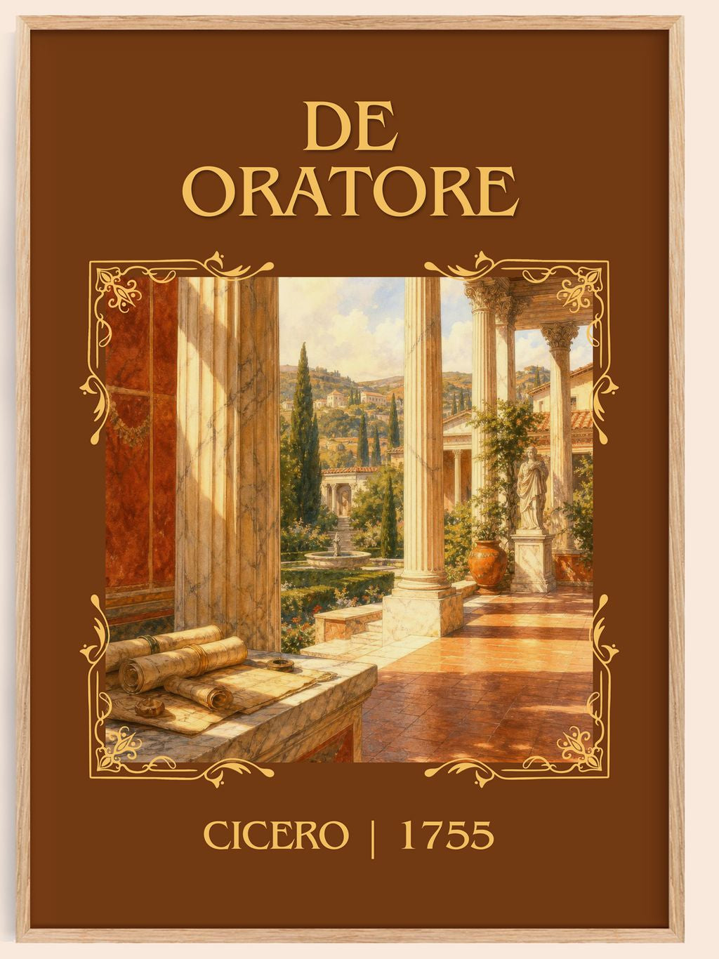 De oratore Classic Book Art Print by Cicero – book poster