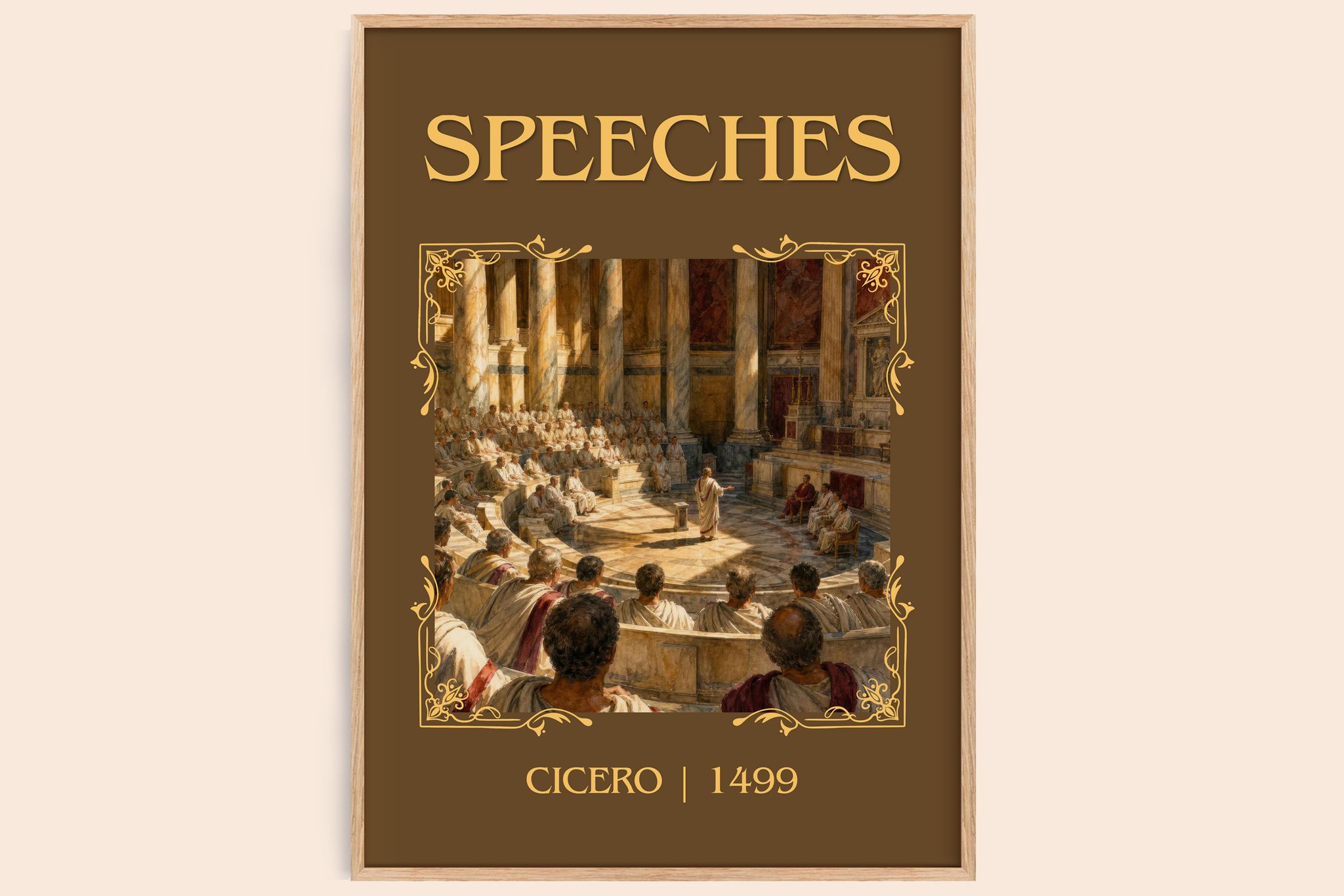 Speeches Classic Book Art Print by Cicero