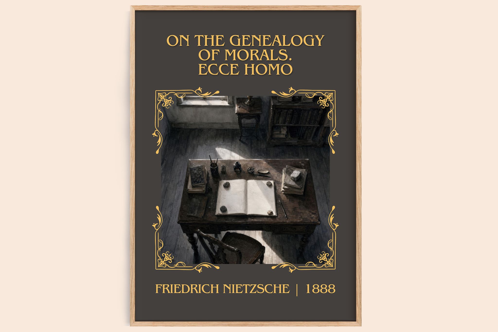 On the genealogy of morals.  Ecce Homo Classic Book Art Print by Friedrich Nietzsche