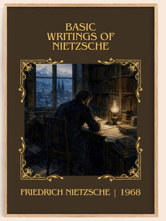 Basic writings of Nietzsche Classic Book Art Print by F. Nietzsche – book poster