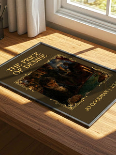 The Price of Desire Classic Book Art Print by Jo Goodman – print on a sunlit desk