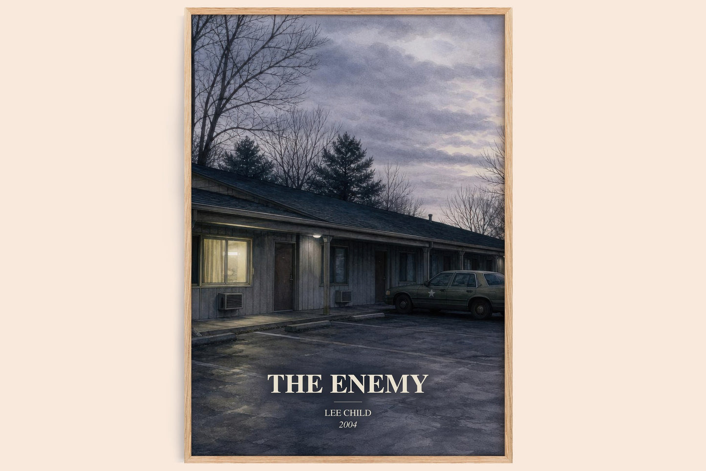 The Enemy watercolour book poster by Lee Child – framed literary art print
