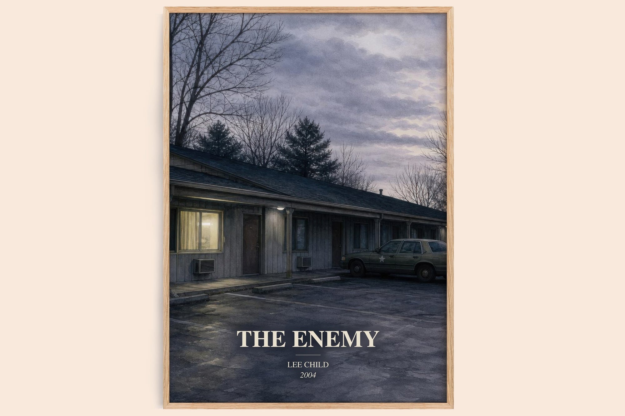 The Enemy watercolour book poster by Lee Child – framed literary art print