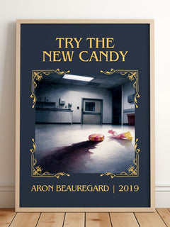 Try the New Candy Classic Book Art Print by Aron Beauregard – framed print leaning on a wooden floor