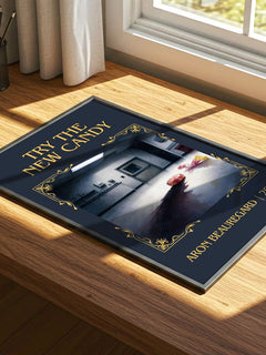 Try the New Candy Classic Book Art Print by Aron Beauregard – print on a sunlit desk