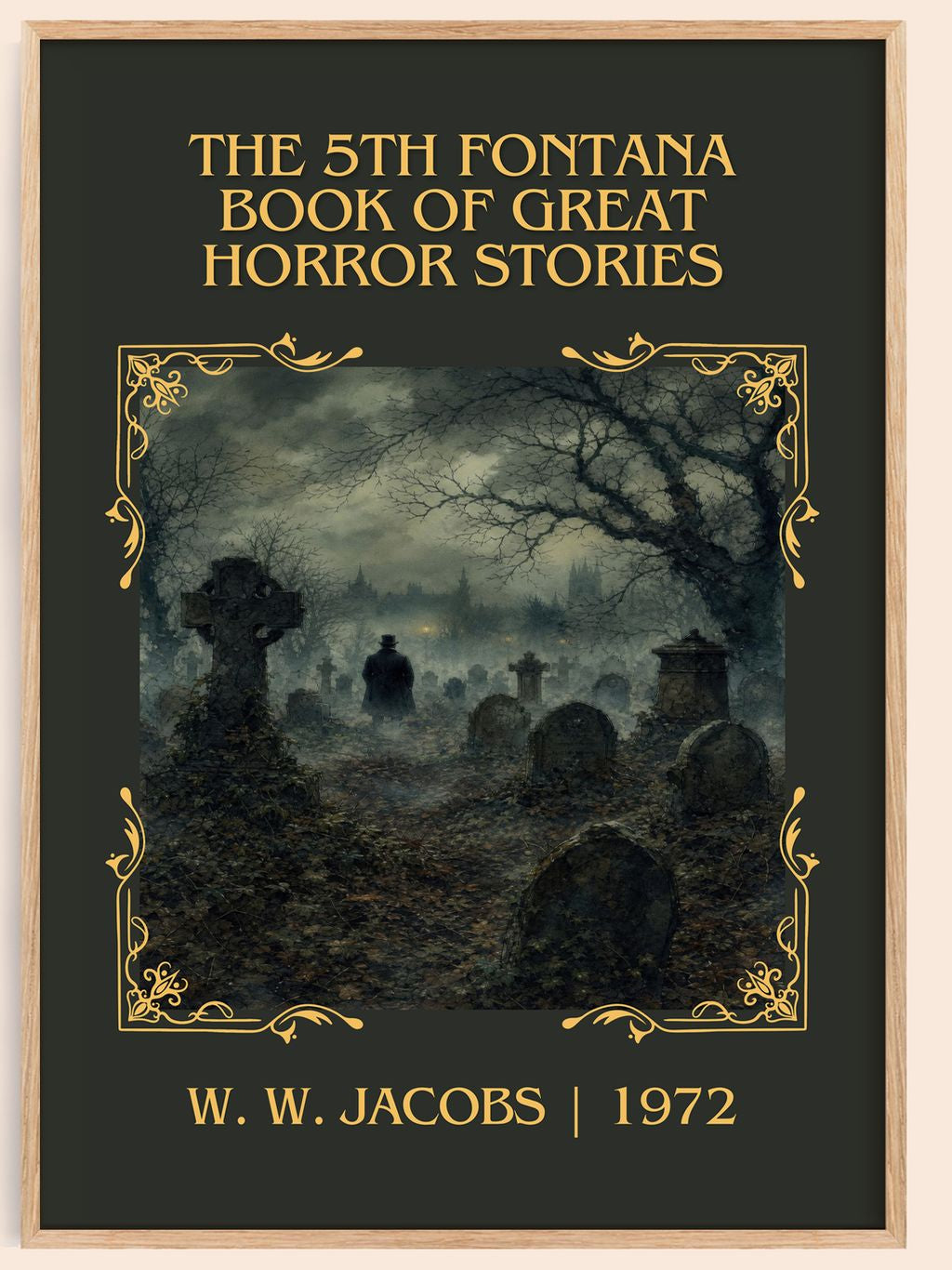 The 5th Fontana Book of Great Horror Stories Classic Book Art Print by W. W. Jacobs – book poster