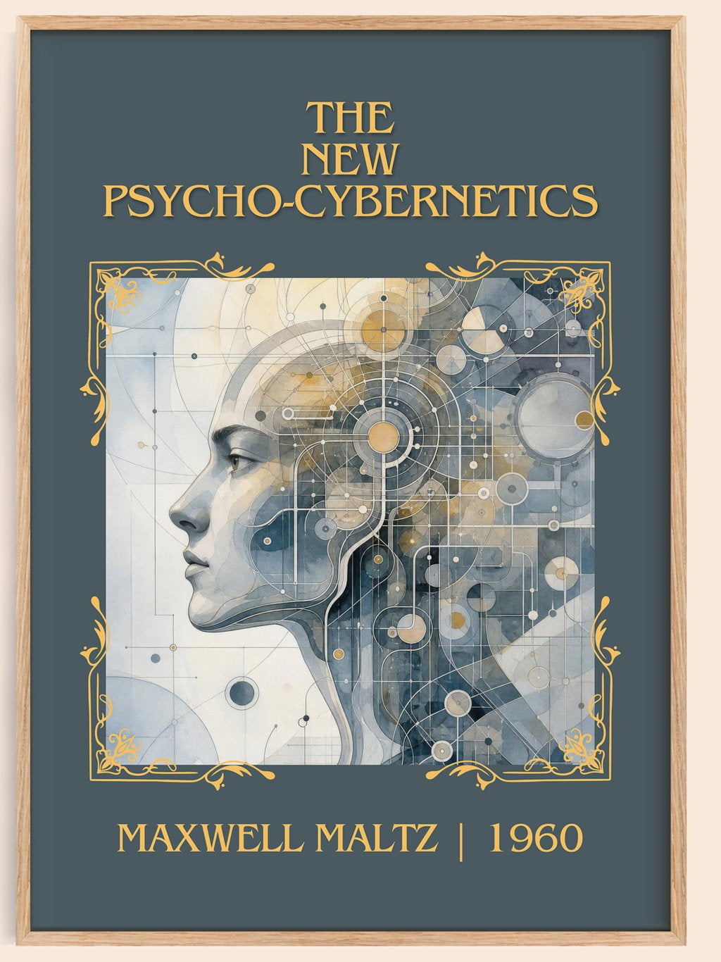 The New Psycho-Cybernetics Classic Book Art Print by Maxwell Maltz – book poster